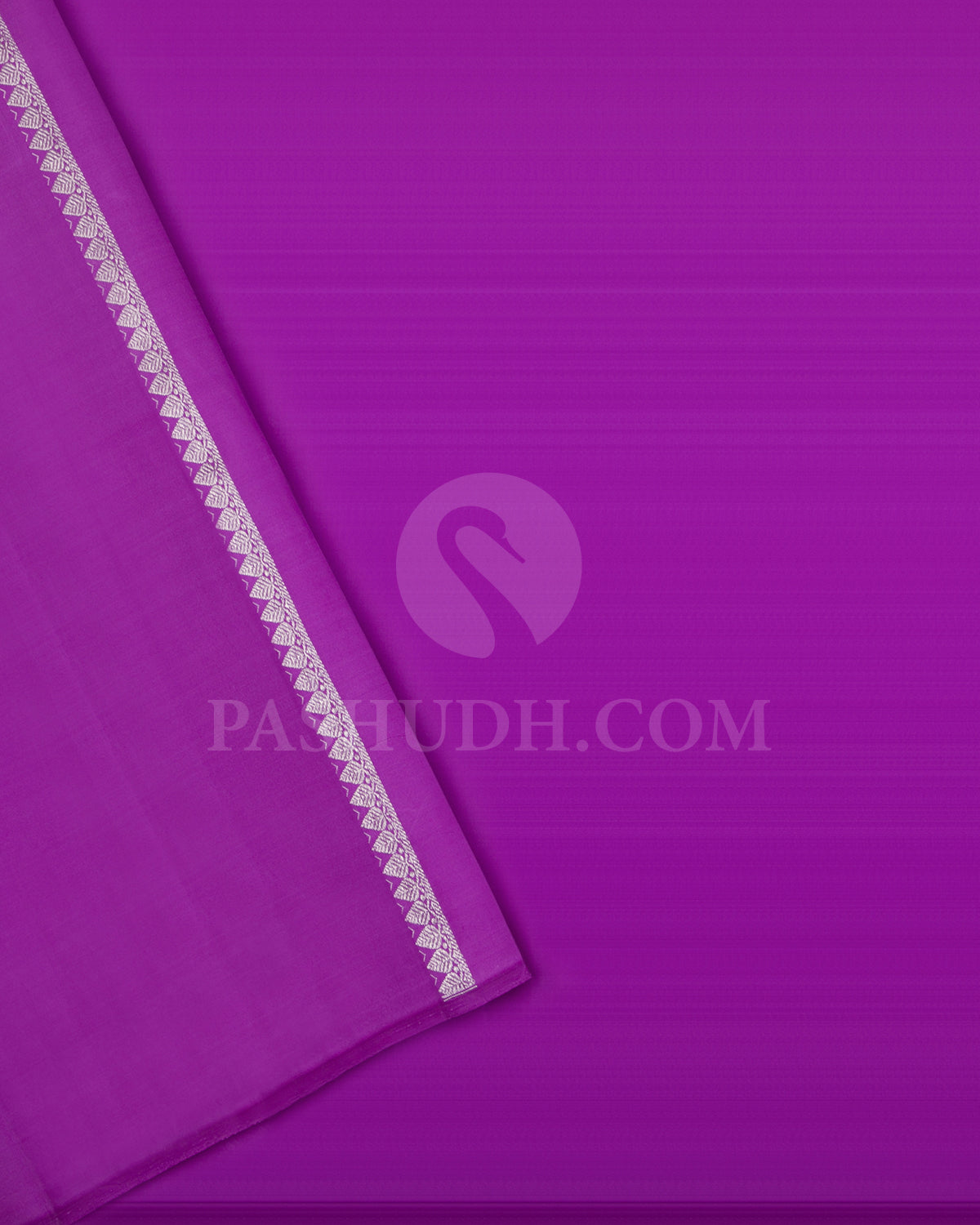 Peachy Pink And Dark Lavender Borderless Kanjivaram Silk Saree - SVJ74