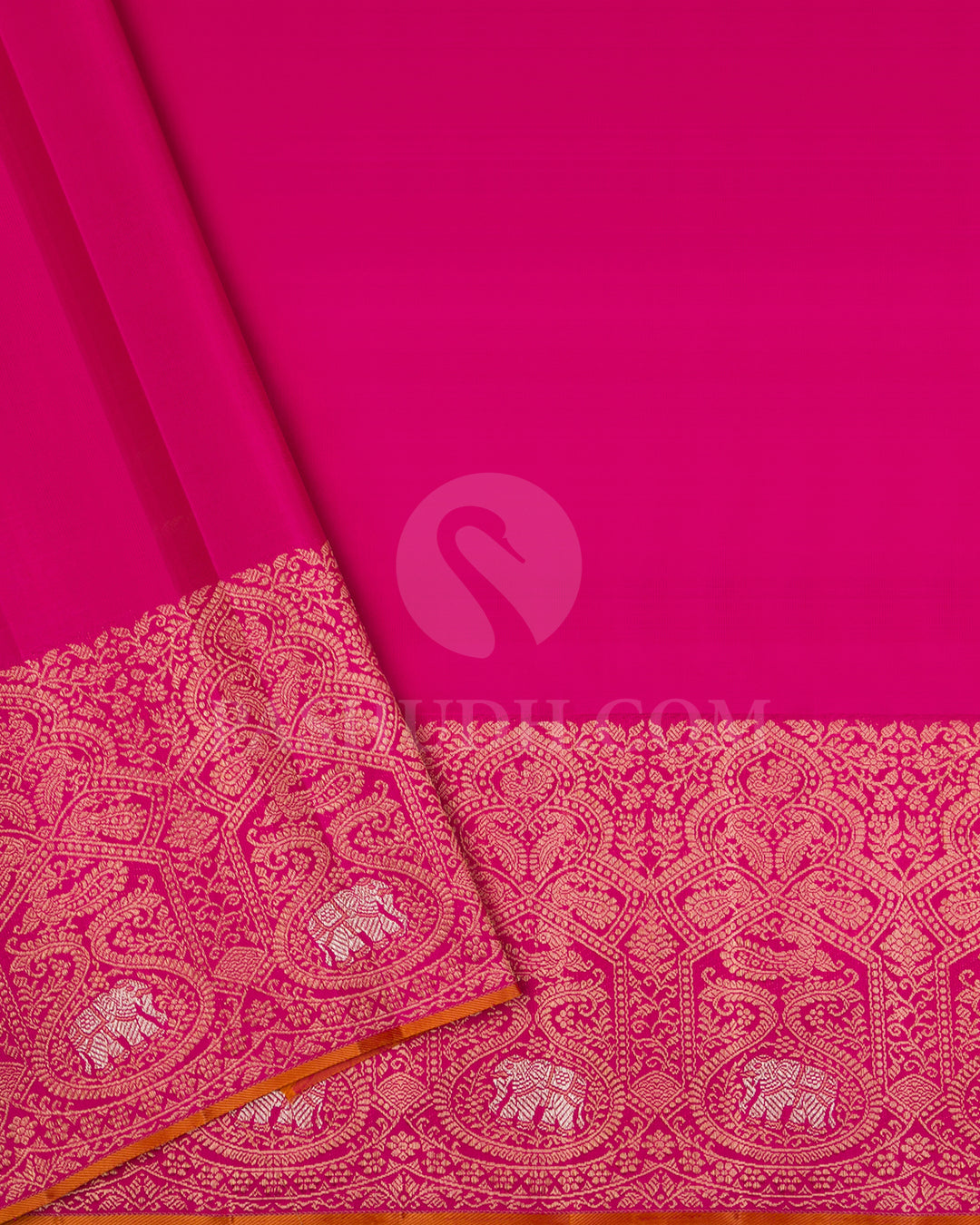 Royal Blue And Rani Pink Kanjivaram Silk Saree - S1321(B)