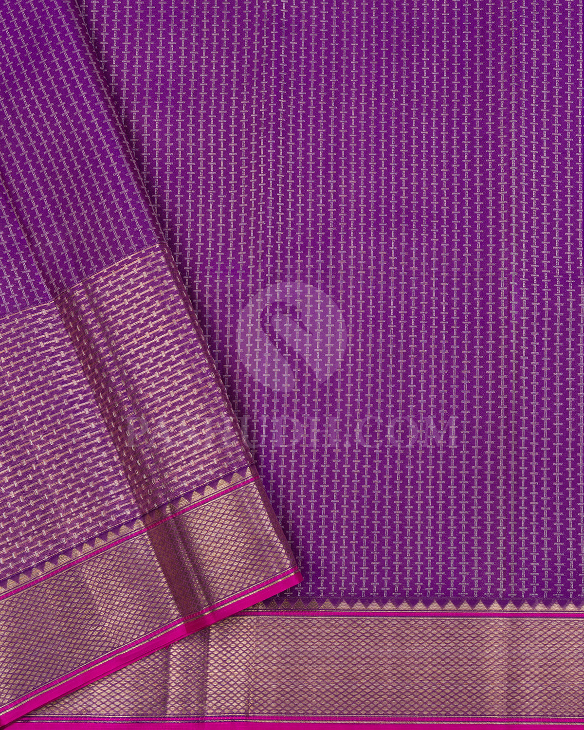 Baby Pink And Lavender Kanjivaram Silk Saree - DT260(E)