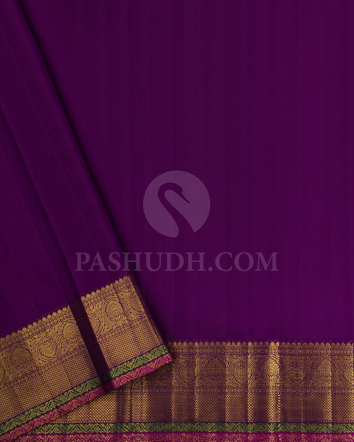 Baby Pink And Violet Pure Zari Kanjivaram Silk Saree - P172(A)