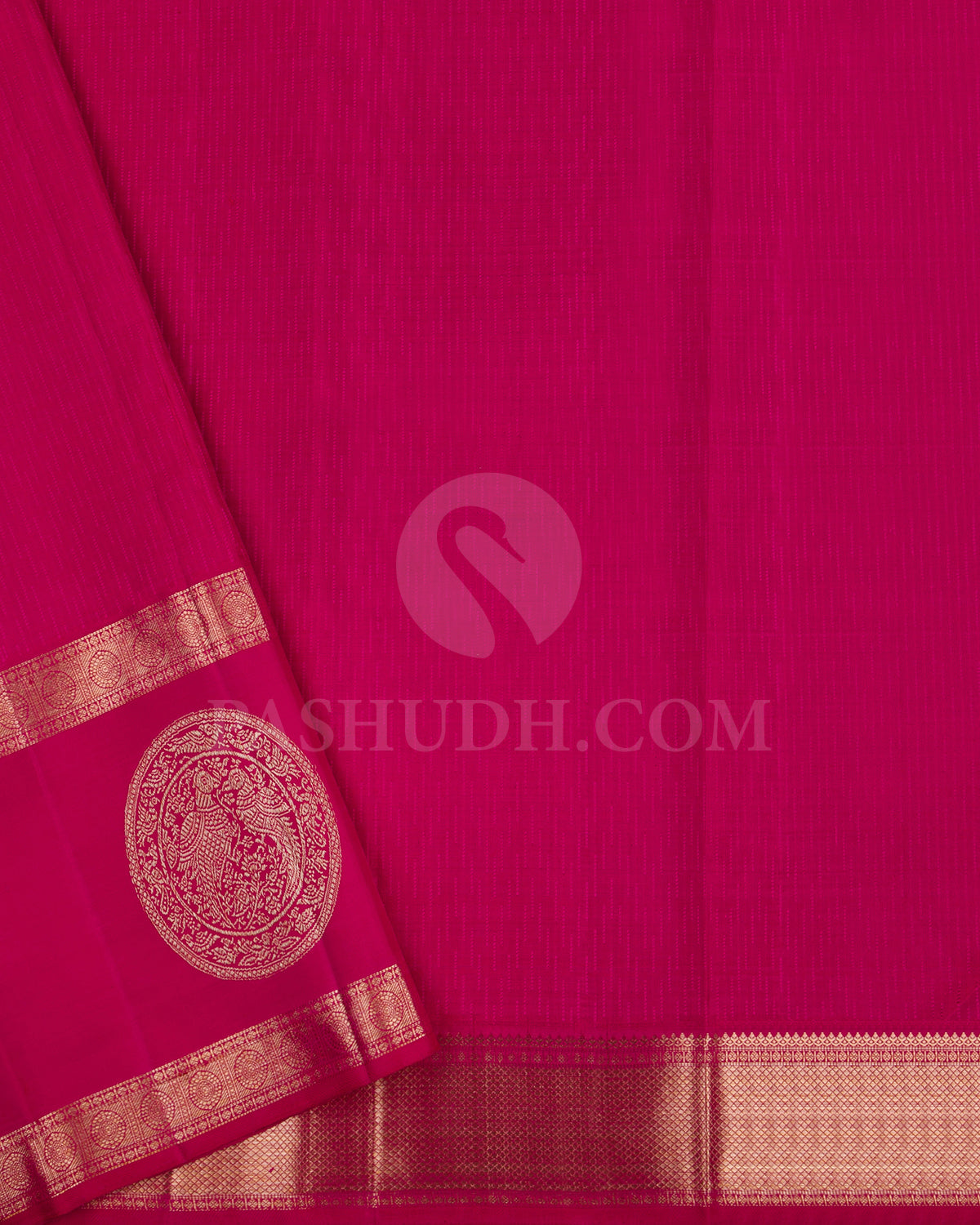 Baby Pink And Rani Pink Kanjivaram Silk Saree - S1392(A)