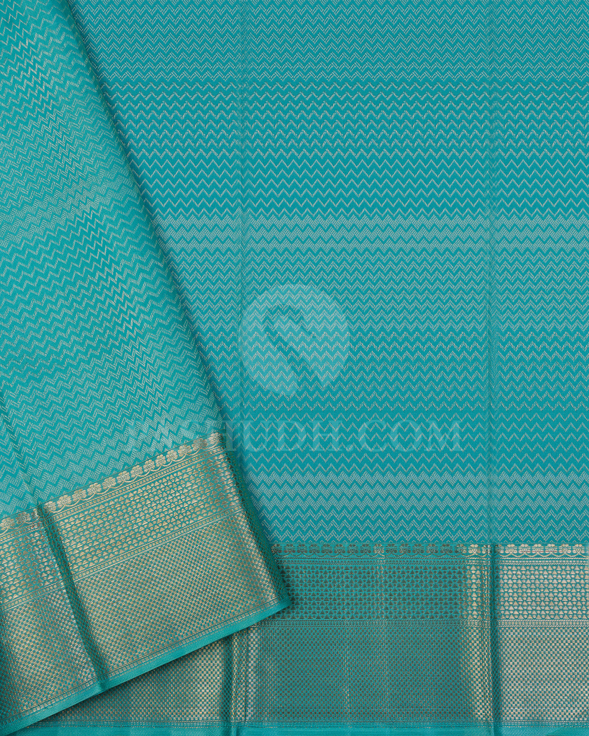 Sky Blue Kanjivaram Silk Saree - D548(E)