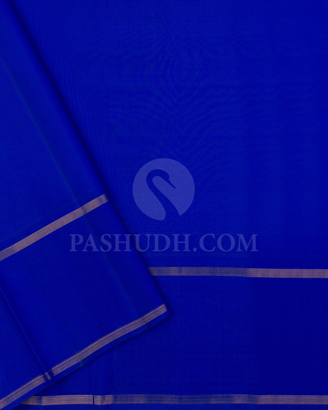 Peacock Blue and Royal Blue Kanjivaram Silk Saree - BKF23
