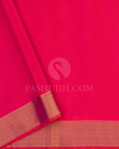 Dual Shaded Blue and Pink Soft Silk Saree - AC86