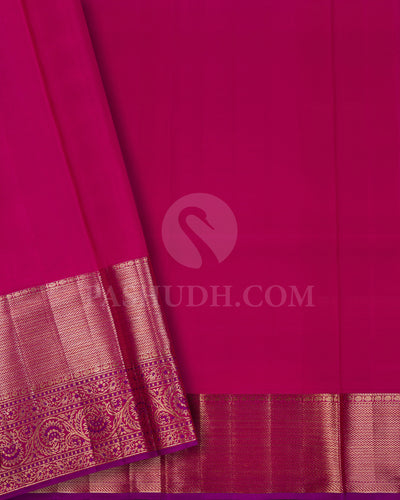 Rani Pink And Magenta Kanjivaram Silk Saree - DT290(D)