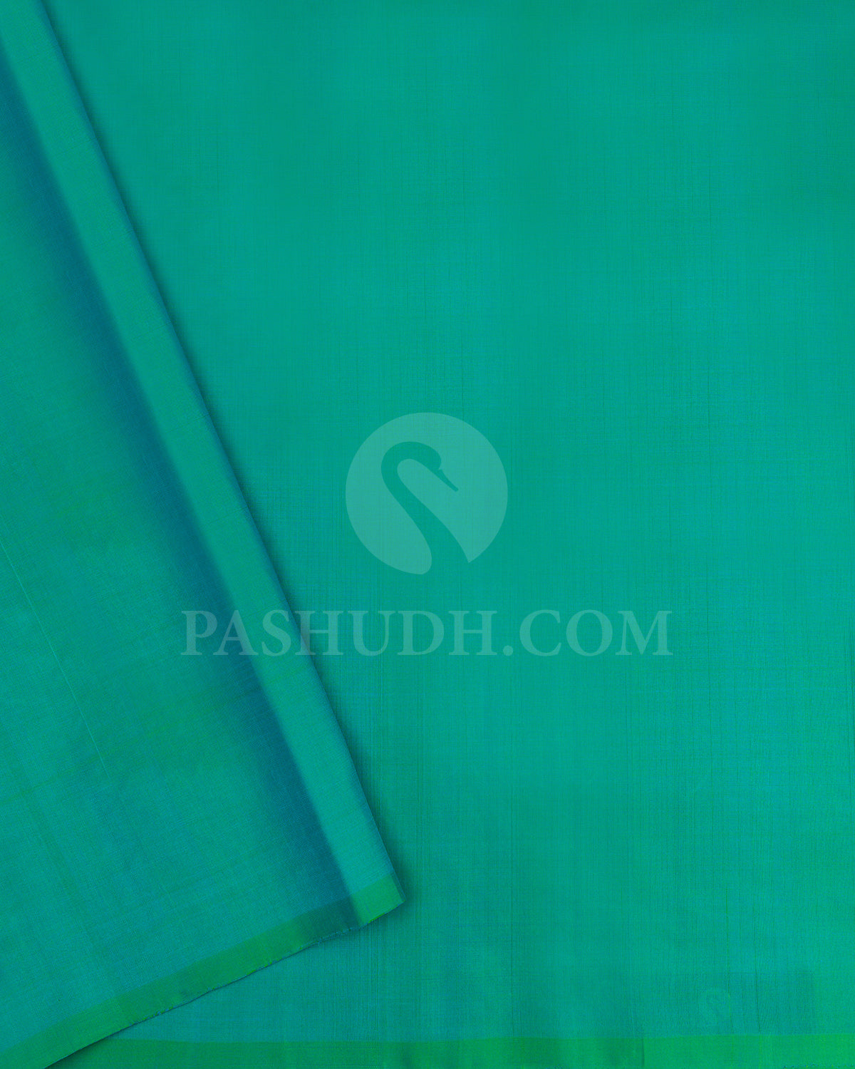 Moss Green and Blue Green Soft Silk Saree - AC65