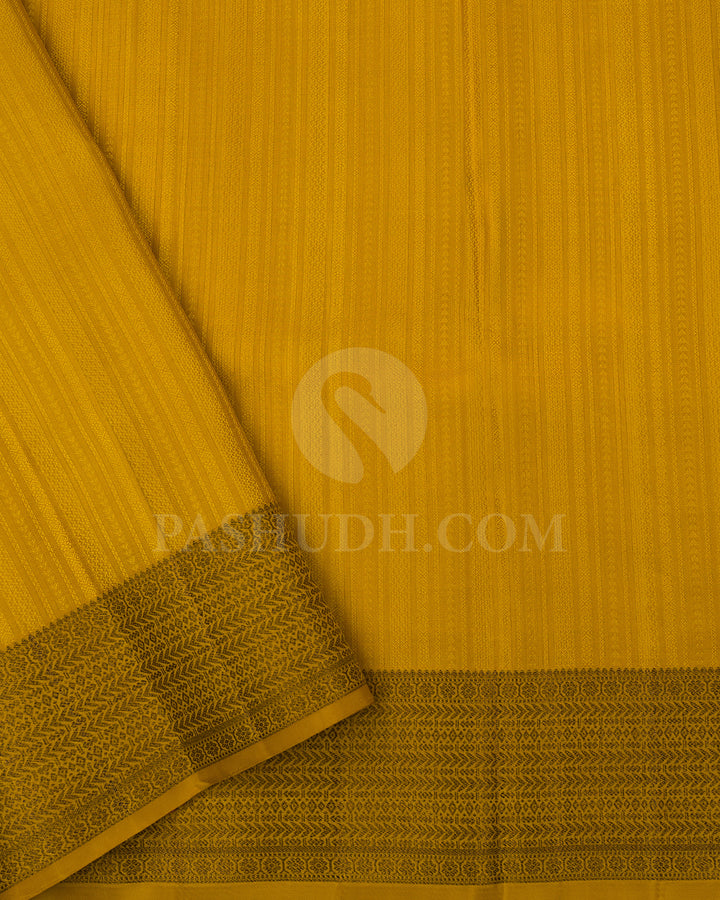 Mustard Kanjivaram Silk Saree - BKF14