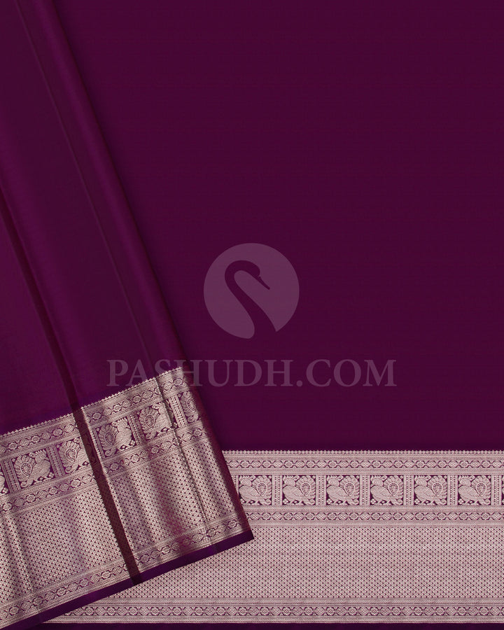 Pastel Teal, Blue And Violet Kanjivaram Silk Saree - S1151(E)