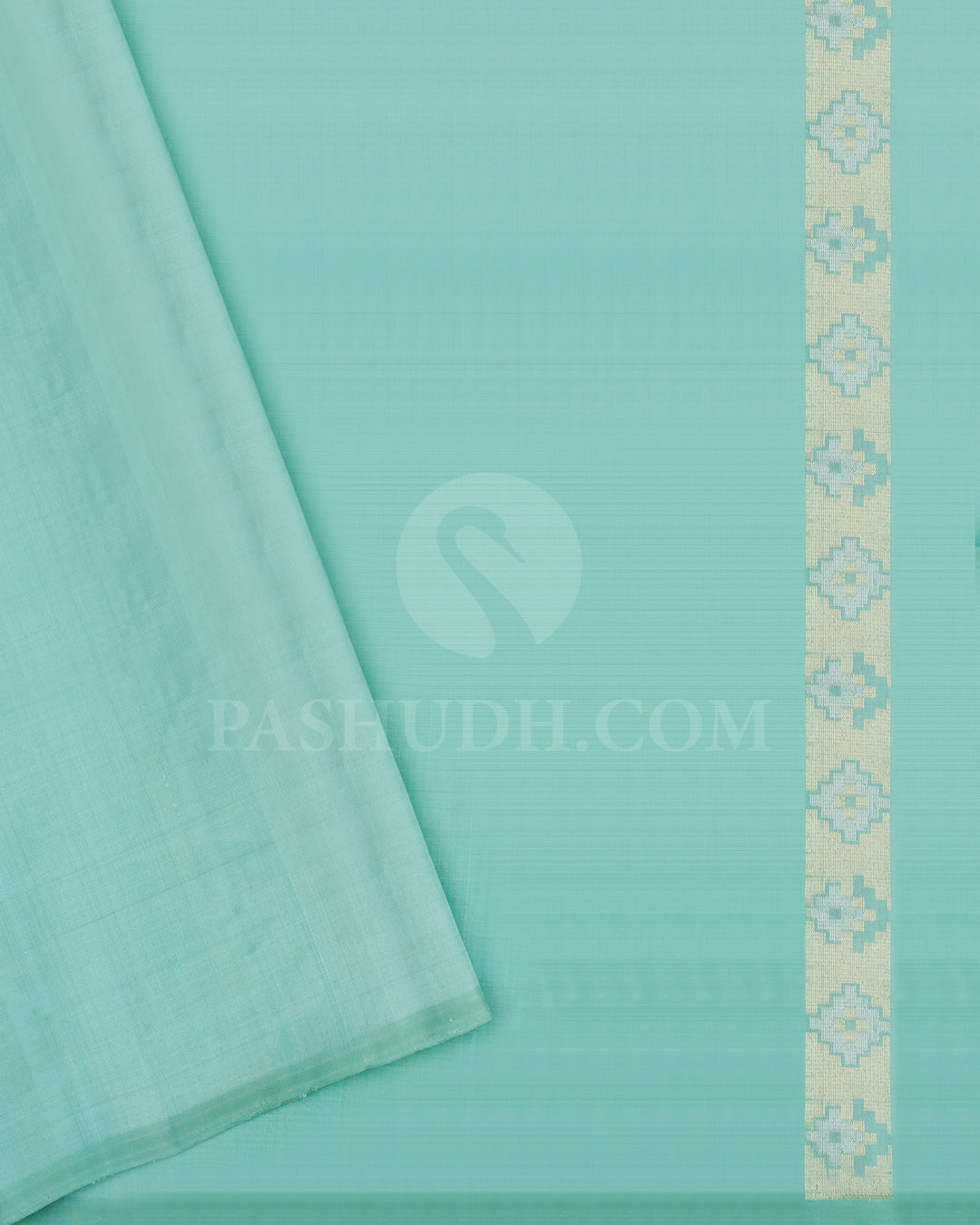 Lavender and Cyan Dupion Soft Silk Saree - AC68