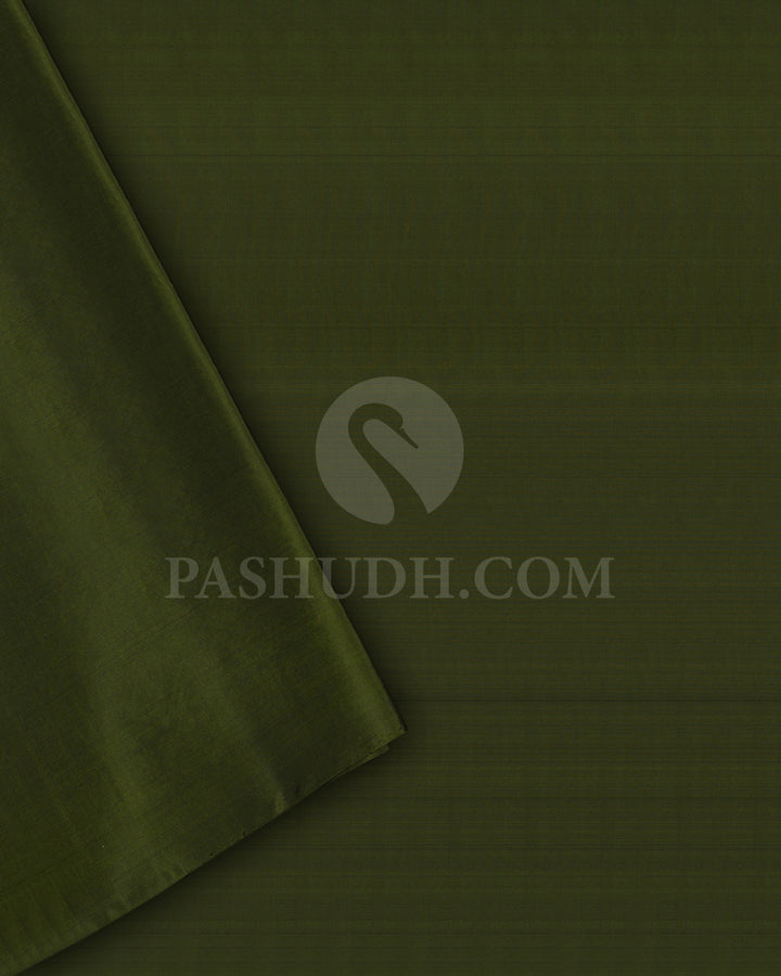 Hopbush Purple and Olive Green Soft Silk Saree - AC31