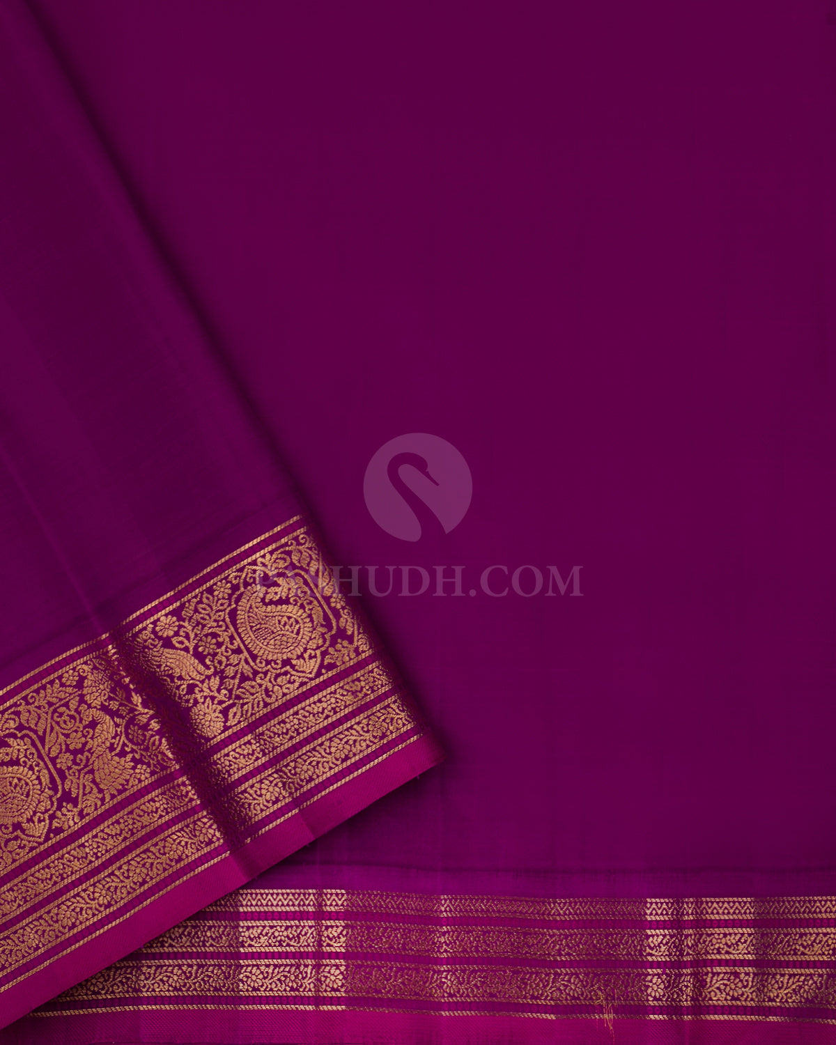 Light Cyan & Violet Kanjivaram Silk Saree - S779 - View 4