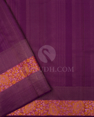 Purple Kanjivaram Silk Saree - DT264( C )