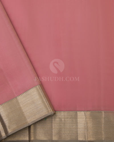 Turquoise Green and Pink Pichwai Inspired Kanjivaram Silk Saree -  DJ200 -View 3