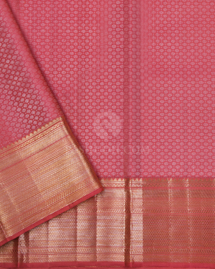Mustard Kanjivaram Silk Saree - D463 - View 2