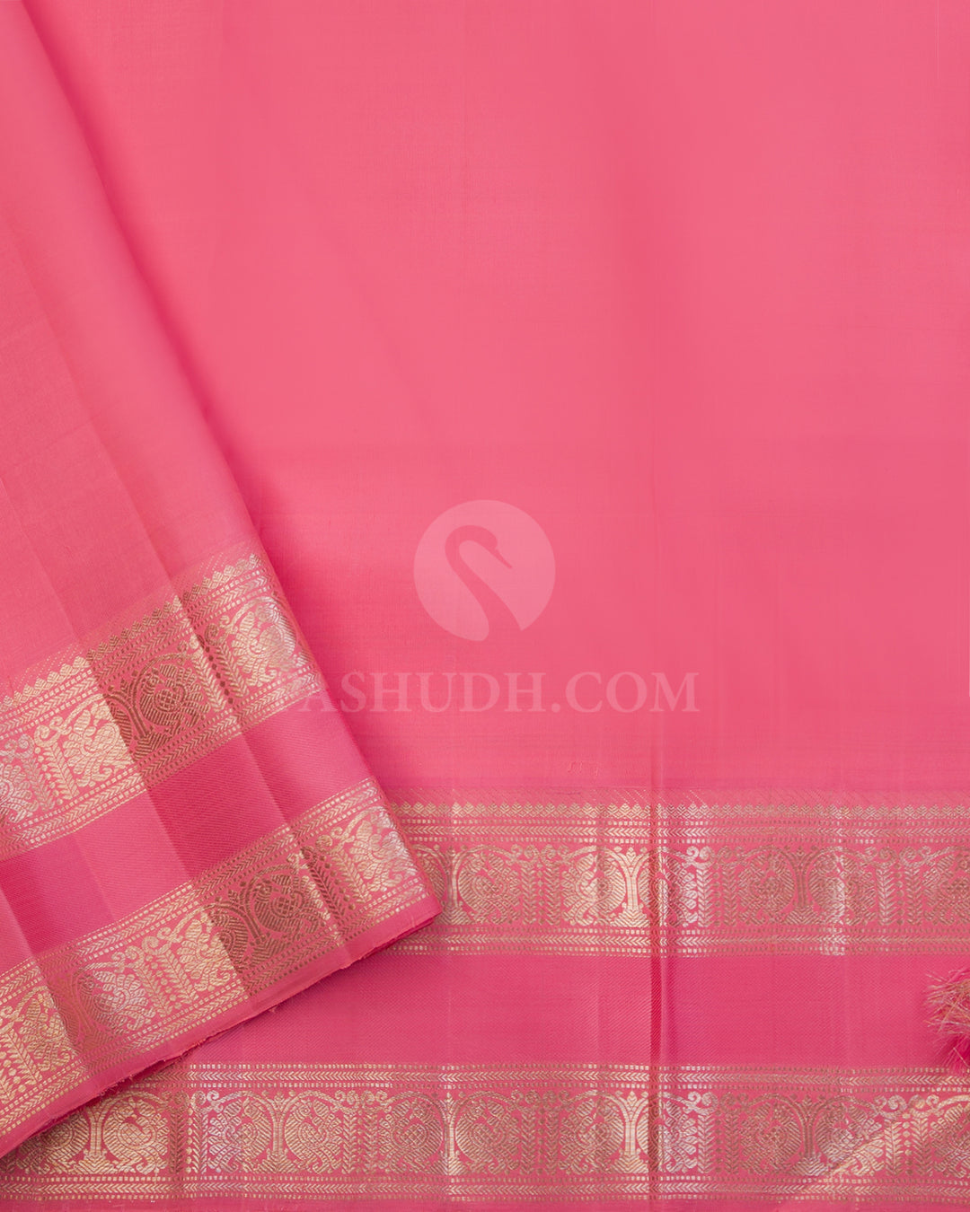 Sky Blue and Pink Kanjivaram Silk Saree - S914