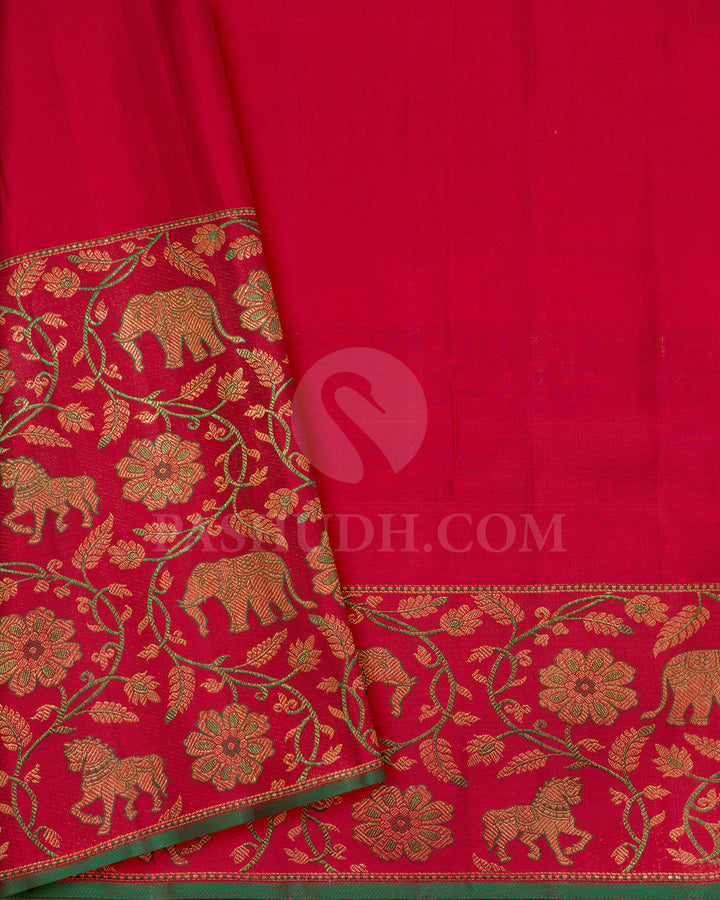 Red Bridal Kanjivaram Silk Saree-S1727(B)