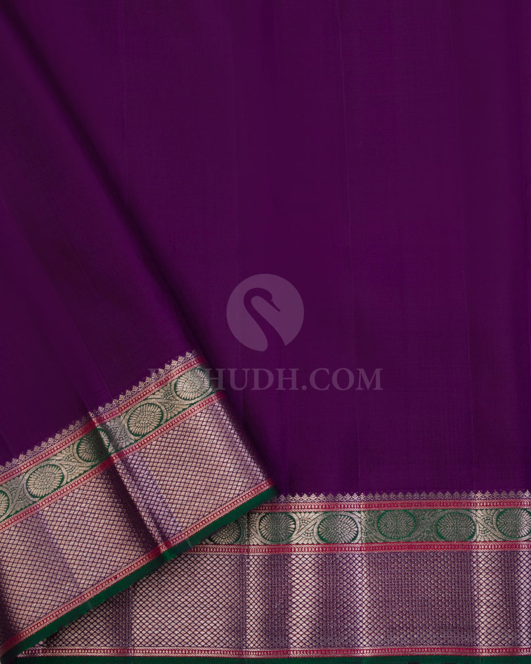 Peach Pink & Purple Kanjivaram Silk Saree - S896