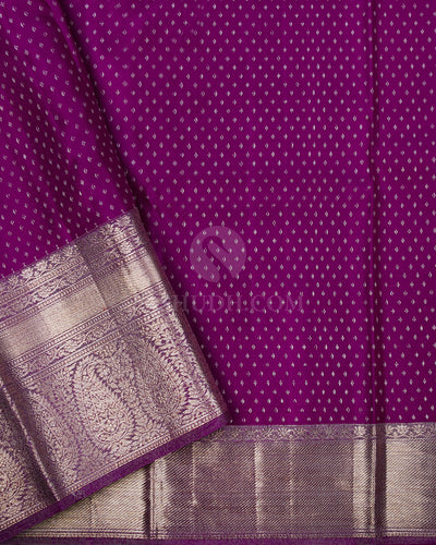 Lilac and Violet Kanjivaram Silk Saree - DT211
