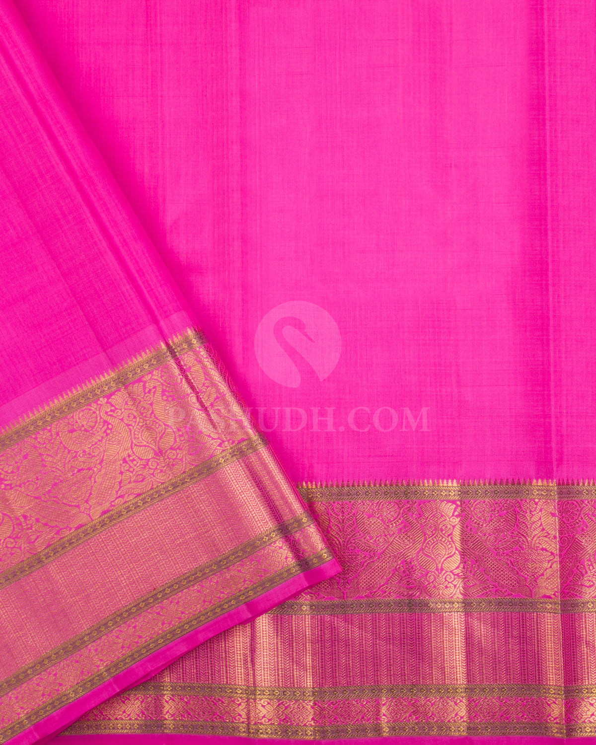 Light Green & Candy Pink Kanjivaram Silk Saree - D19 - View 2