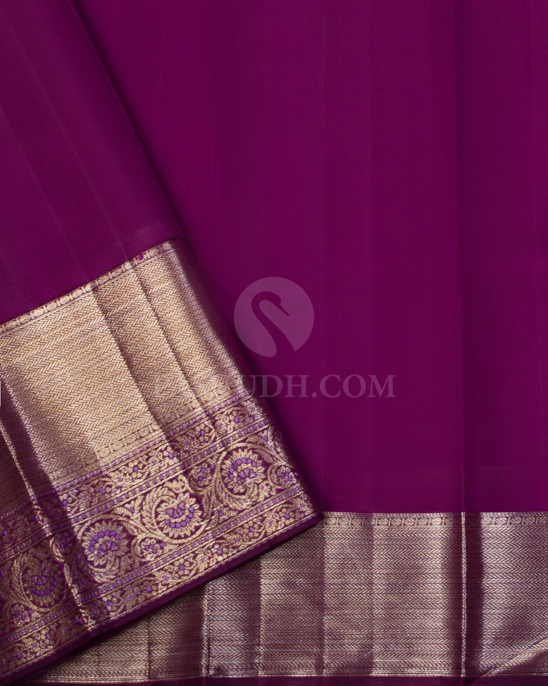 Lavender and Violet Kanjivaram Silk Saree - DT246(B) - View 2