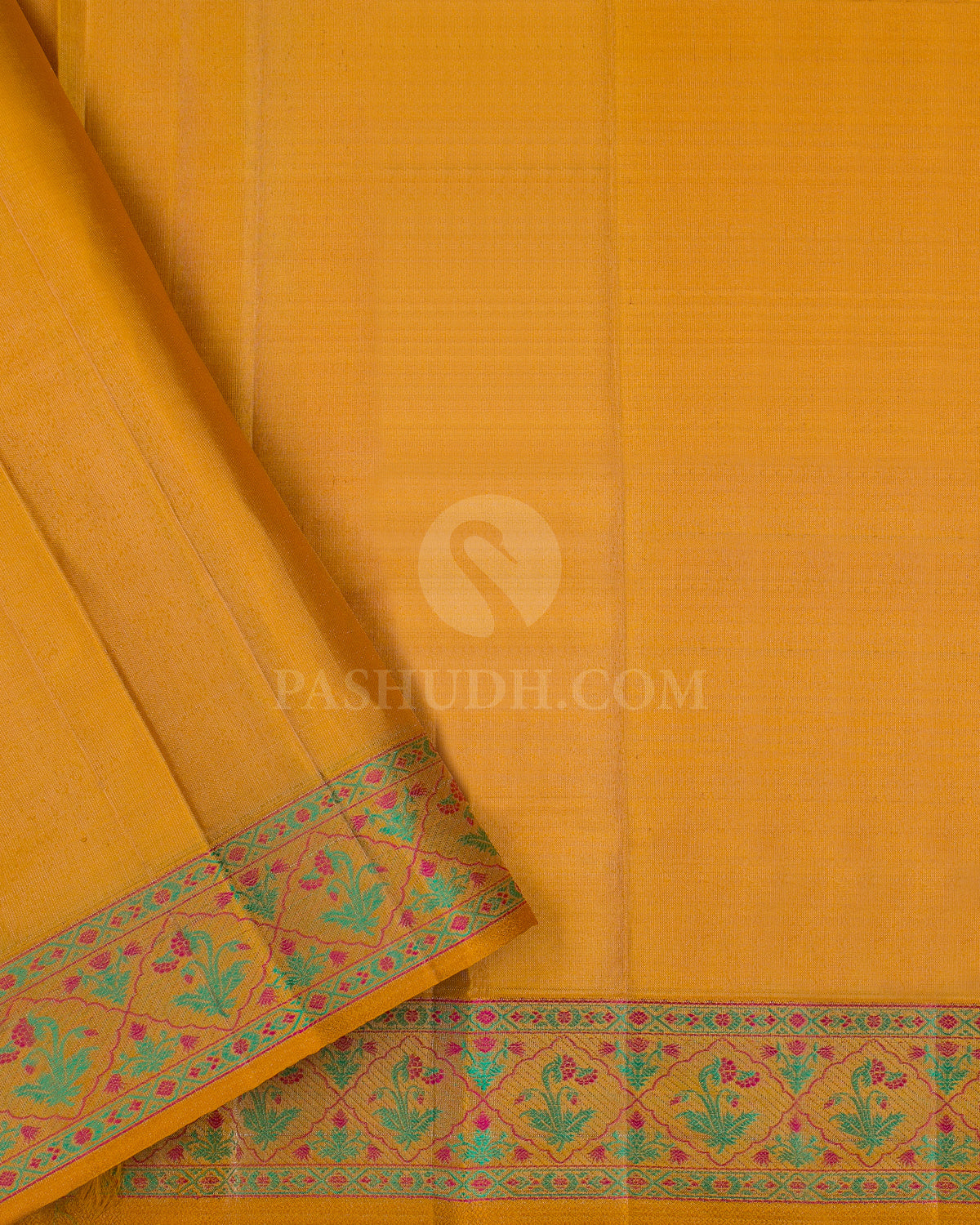 Khaki And Light Orange Kanjivaram Silk Saree - DJ303(C) - View 2