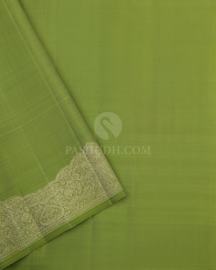 Dark Violet Borderless Kanjivaram Silk Saree - S800-View 4