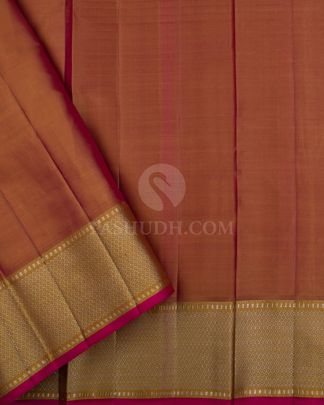 Orange & Beige Kanjivaram Silk Saree - DJ279(C) - View 2