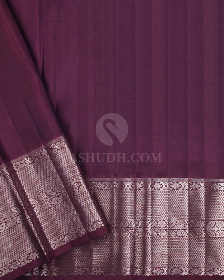 Lemon Yellow & Arakku Kanjivaram Silk Saree - S1118(A) - View 3
