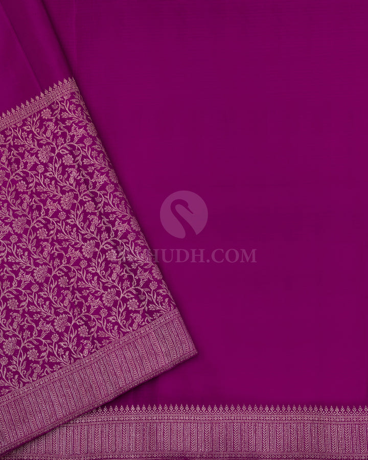 Ananda Blue and Violet Kanjivaram Silk Saree - S775 - View 4