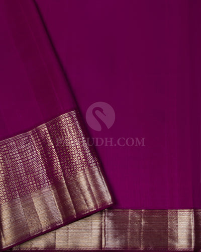 Lavender and Purple Kanjivaram Silk Saree - DT252(A) - View 2