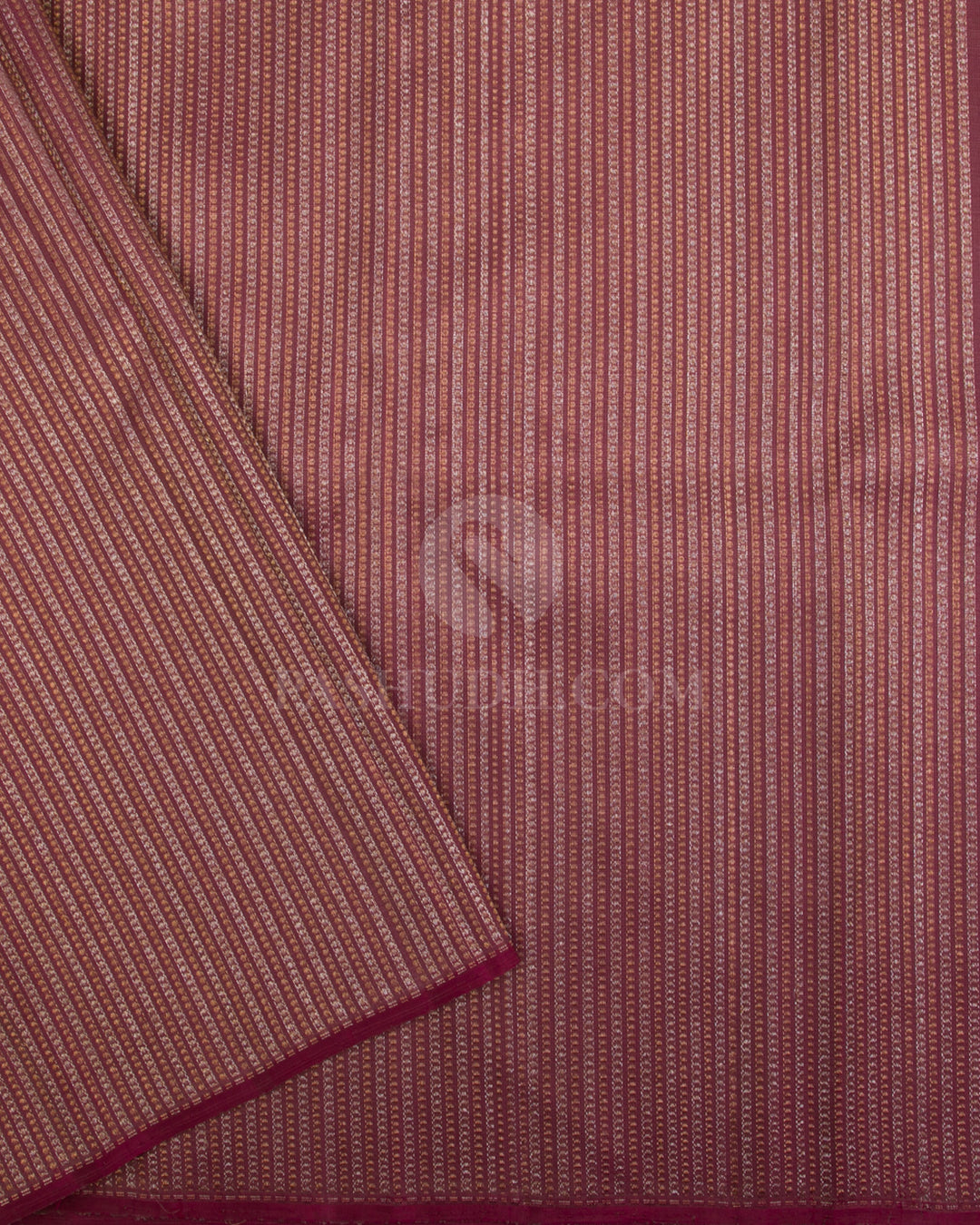 Mild Gold & Pink Organza Kanjivaram Silk Saree - S1081(A) - View 3