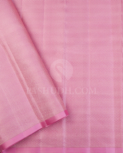 Light Green and Pink Kanjivaram Silk Saree - S1061(C) - View 3