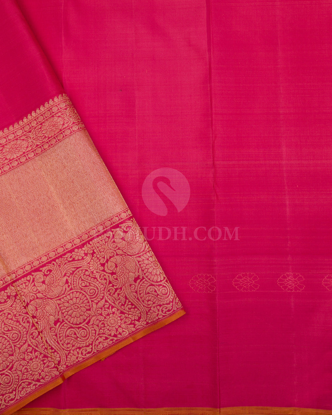 Anandha Blue & Rouge Pink Kanjivaram Silk Saree - S1077(B) - View 3