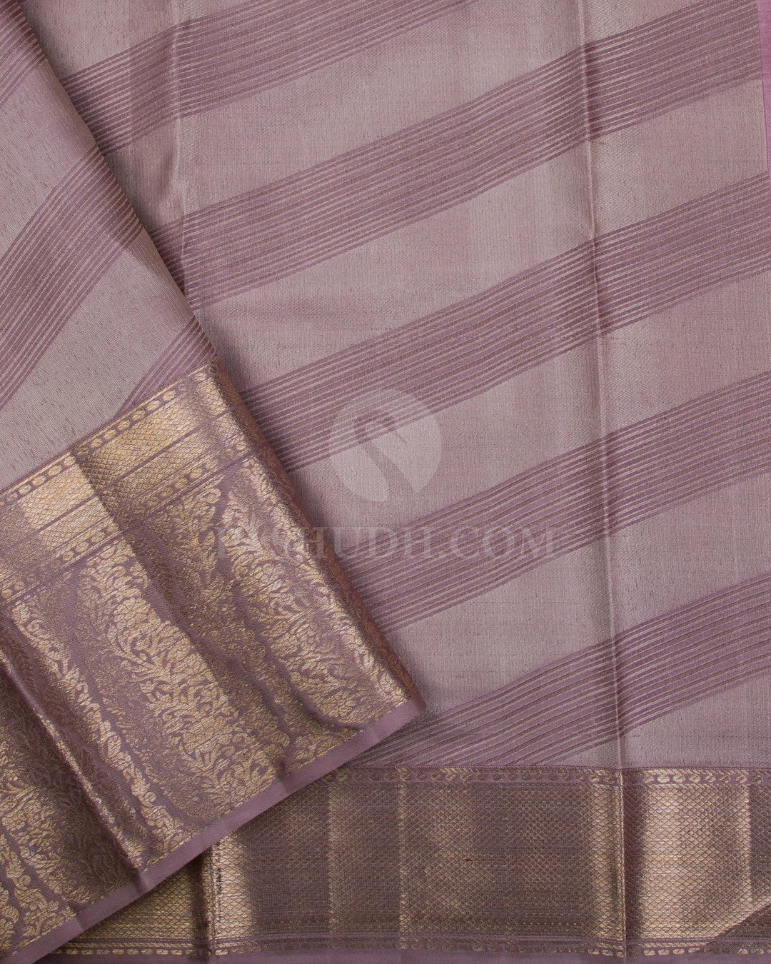 Pale Heather Purple Kanjivaram Silk Saree - DT245(B) - View 2