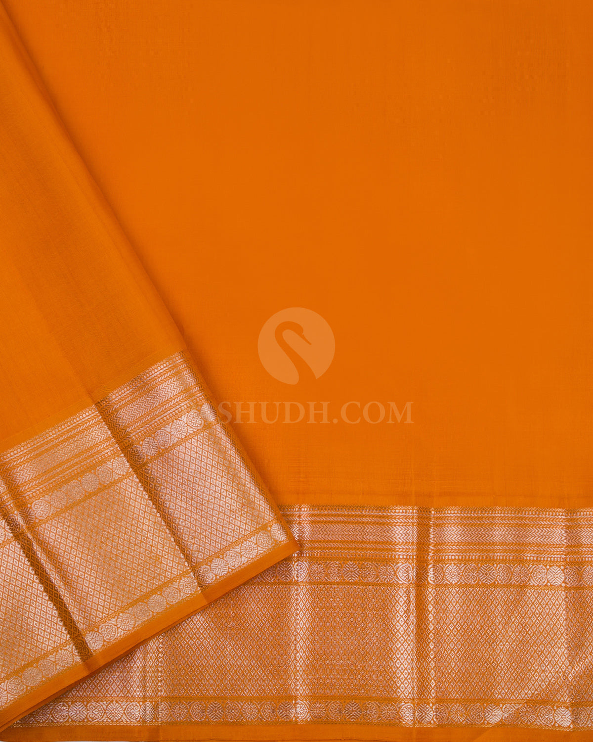 Purple and Golden Orange Pure Zari Kanjivaram Silk Saree - S762 - View 4