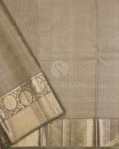 Baby Pink and Sage Green Kanjivaram Silk Saree - DT226