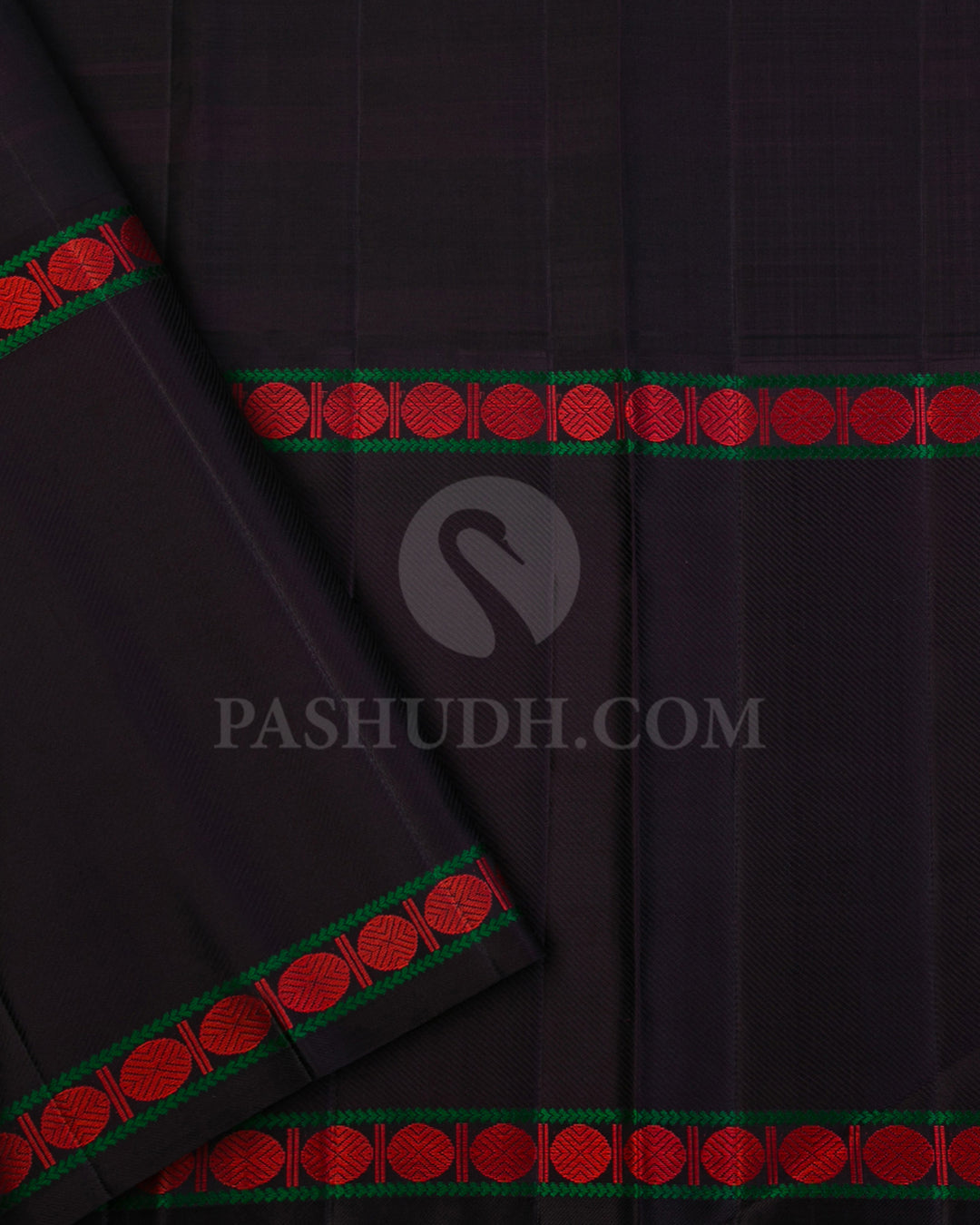 Cream, Mild Green and Navy Blue Kanjivaram Silk Saree - S950