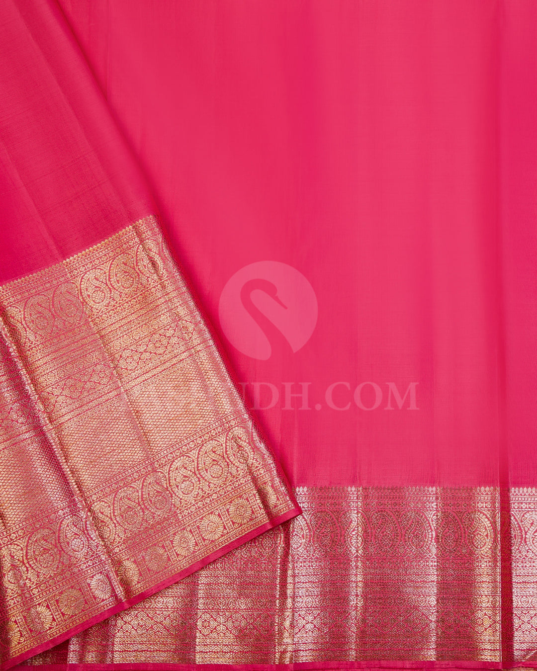 Lilac and Peach Pink Kanjivaram Silk Saree - S938