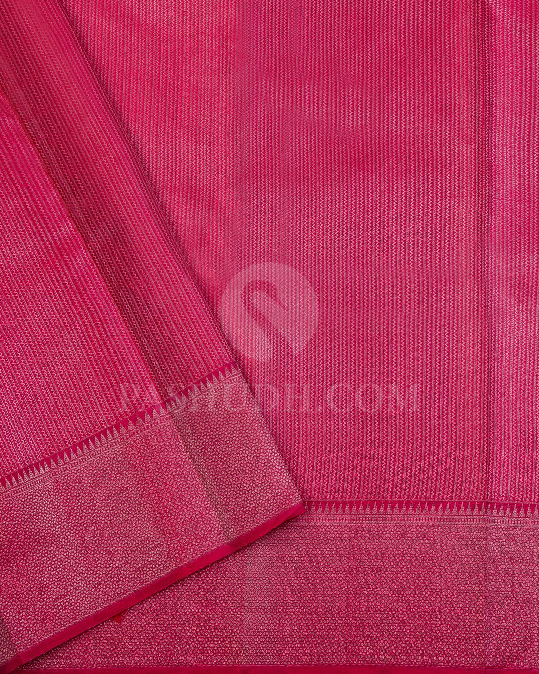 Baby Pink and Mulberry Pink Kanjivaram Silk Saree - DT229