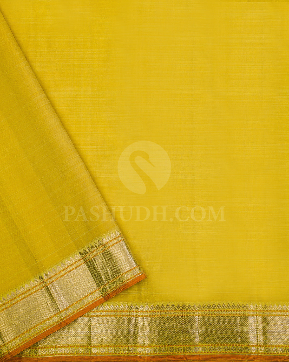 Lemon Yellow Kanjivaram Silk Saree - S959