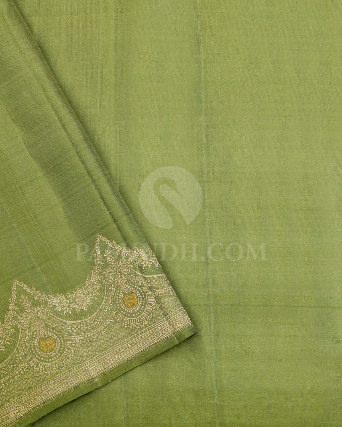 Cobalt Blue and Mehendi Green Kanjivaram Silk saree - S963