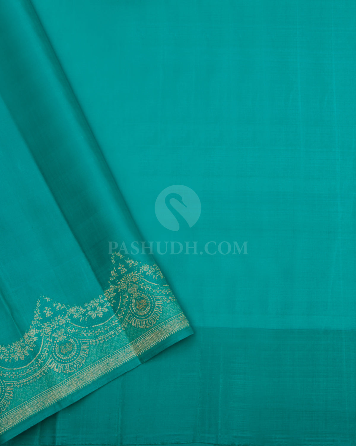 Sapphire Green Kanjivaram Silk Saree - S862 - View 4
