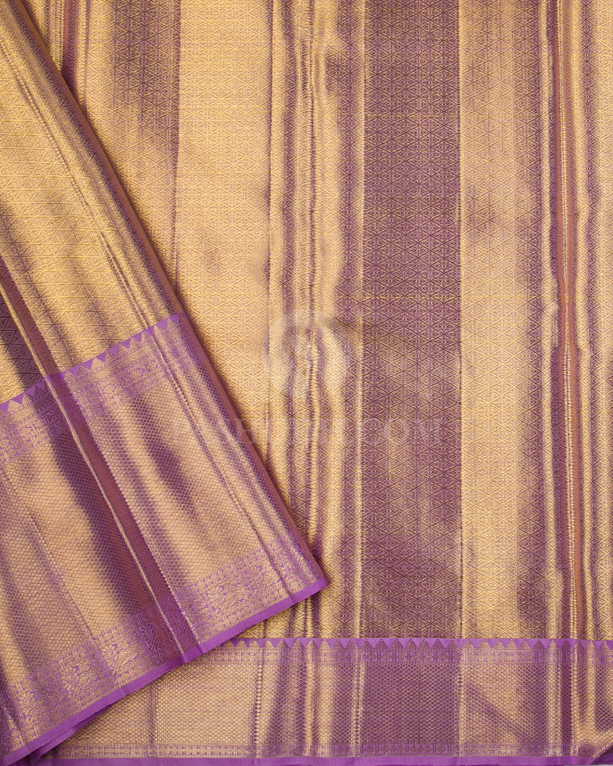 Lavender Kanjivaram Tissue Silk Saree - S1049(A) - View 3