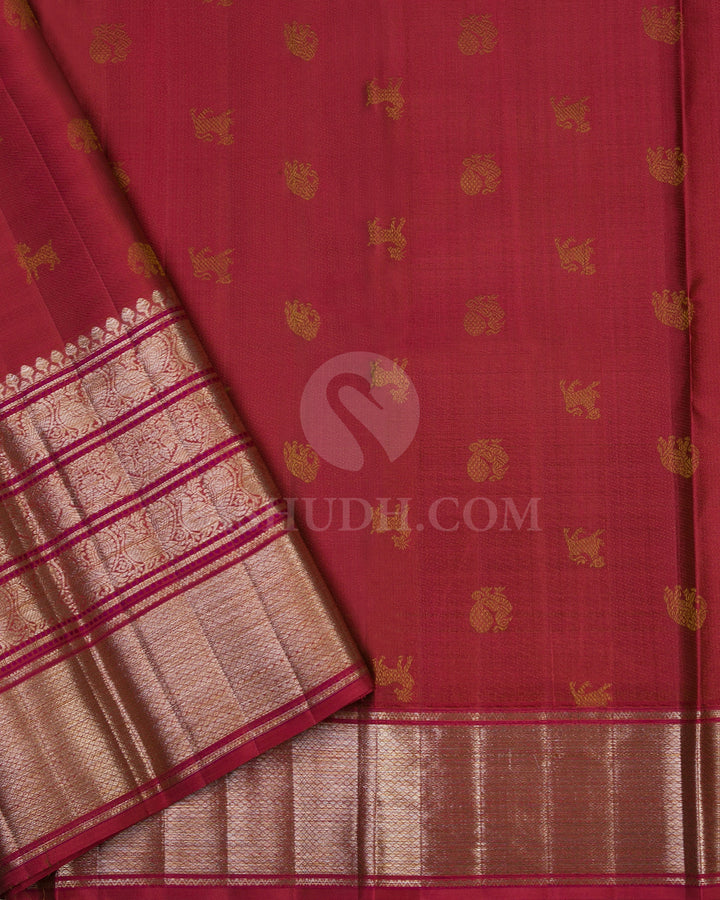 Lavender Kanjivaram Silk Saree - D431 - View 3