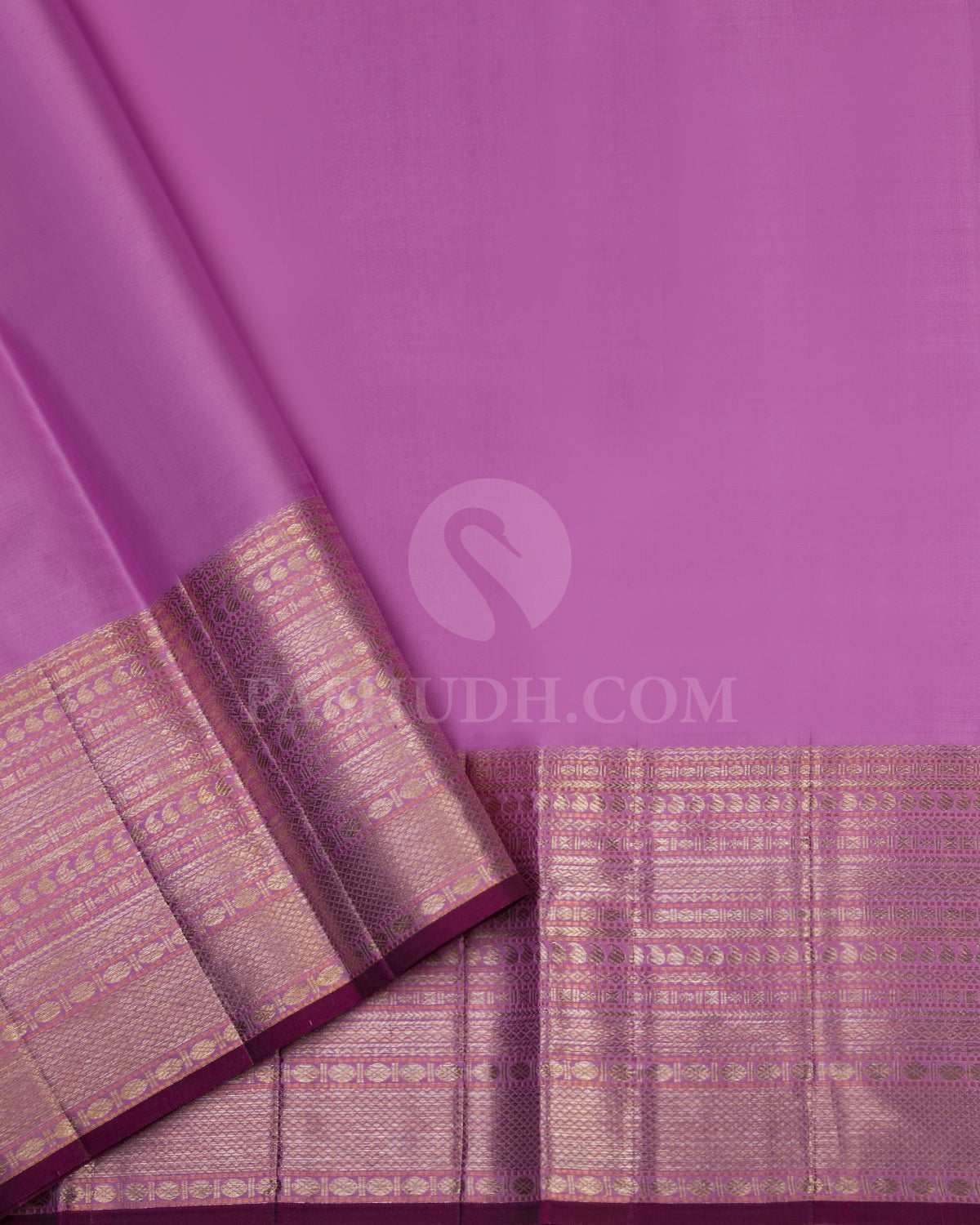 Lilac Kanjivaram Silk Saree - DJ183 - View 3
