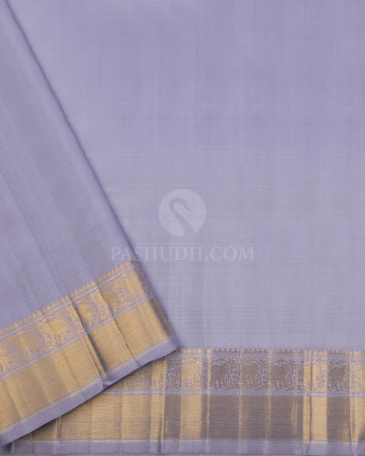 Grey Kanjivaram Silk Saree - P119 -View 4