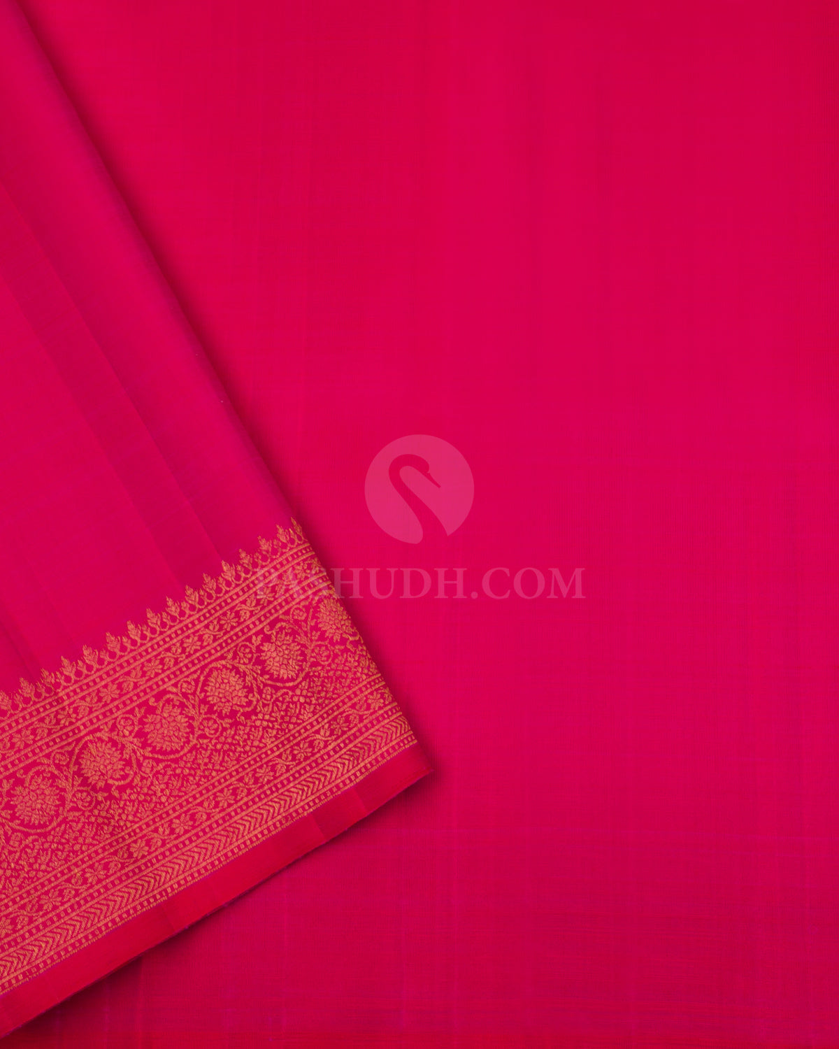 Pink Kanjivaram Silk Borderless Saree - S829- View 4