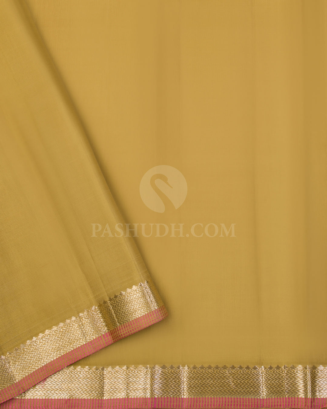 Cream, Light Green & Beige Kanjivaram Silk Saree - S1020(A) - View 3