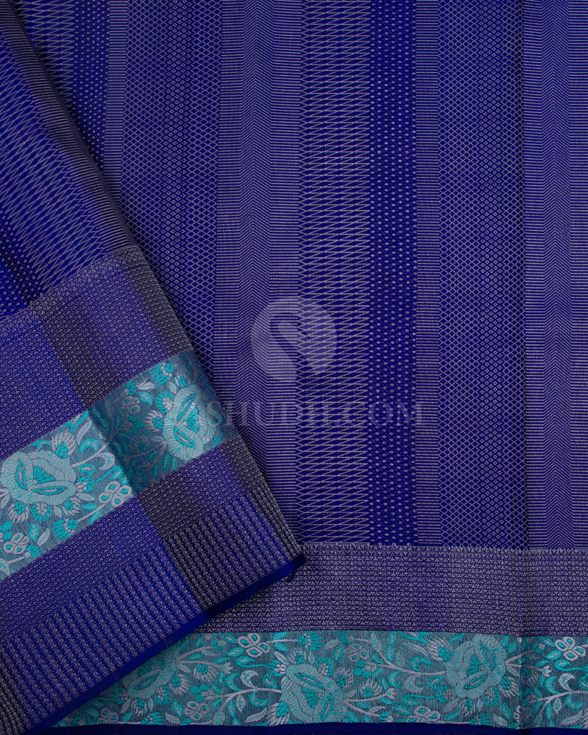 Royal Blue Kanjivaram Silk Saree - DT264(A) - View 2