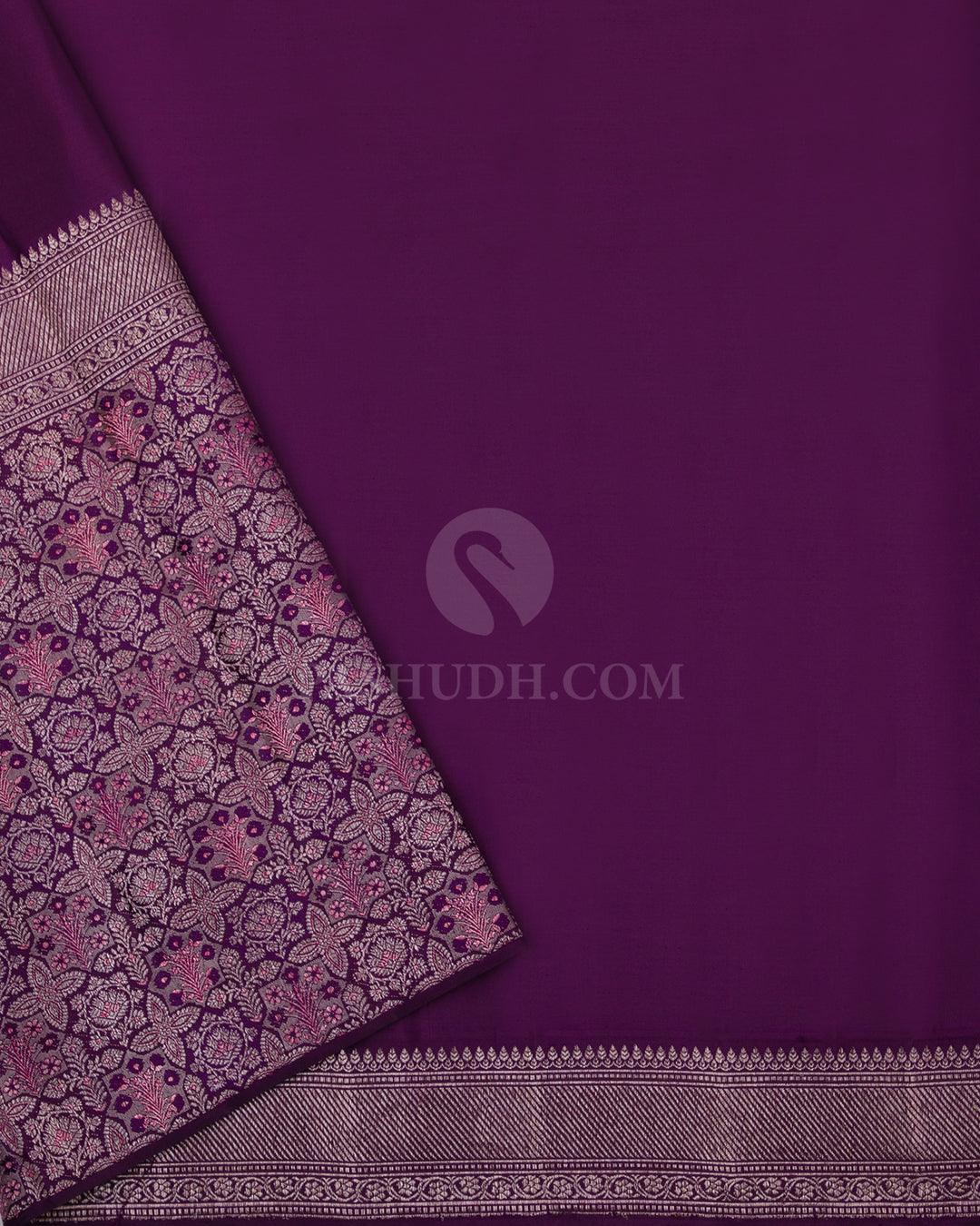 Dark Violet Pure Zari Kanjivaram Silk Saree - S798 - View 4